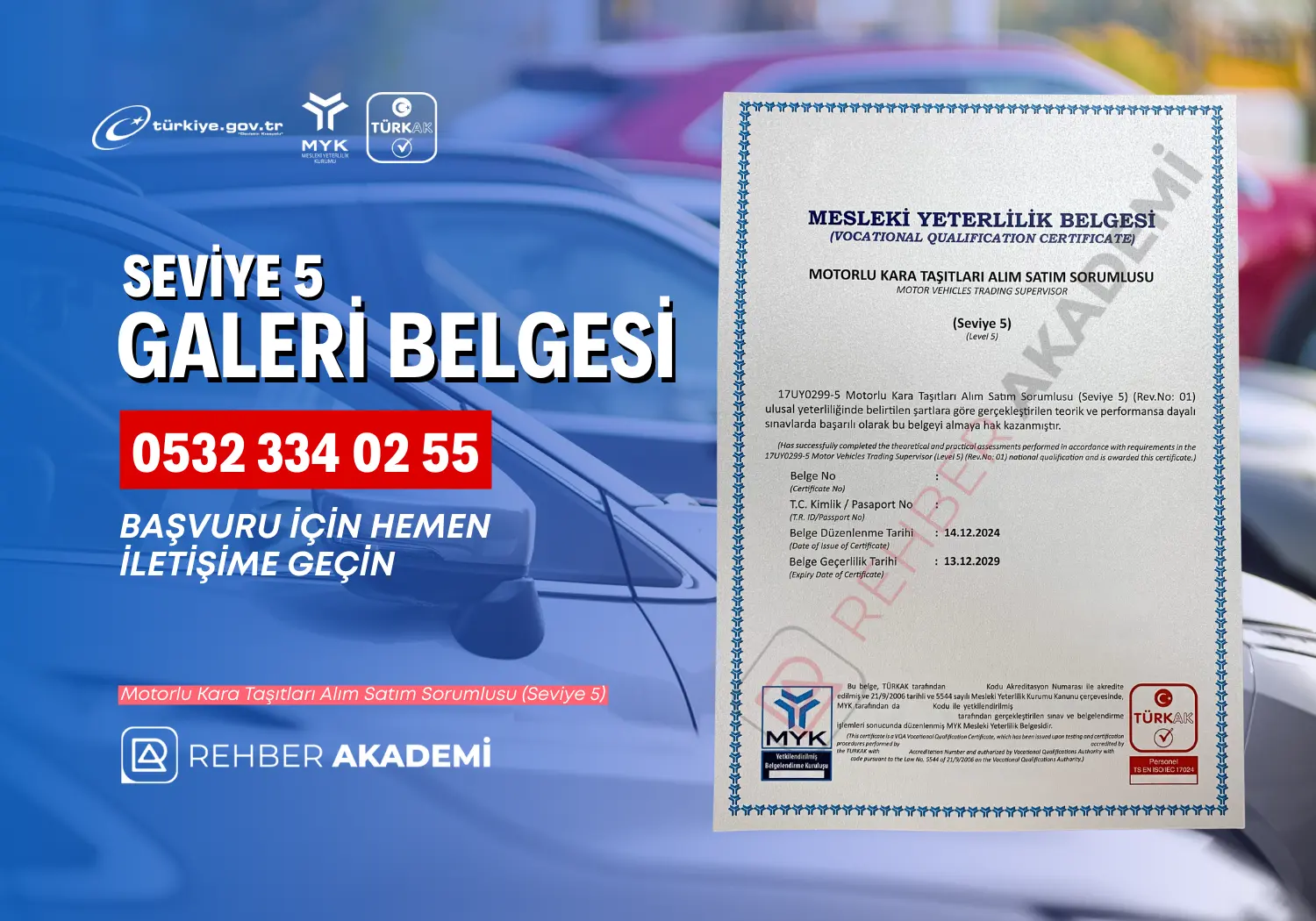 galeri belgesi başvuru
